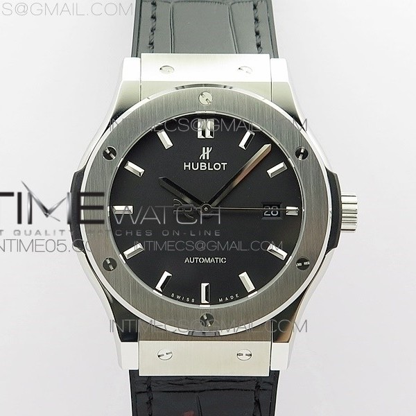 B50공장 클레식퓨전 42미리 블랙다이얼 거미스트랩 Classic Fusion 42mm SS B50F Black Dial On Black Gummy Strap A2892