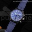 YL공장 파일럿 크로노 세라믹 블루다이얼 나일론스트랩 Pilot Chrono Blue Angels Black Ceramic YLF Best Edition on Blue Leather Strap A7750