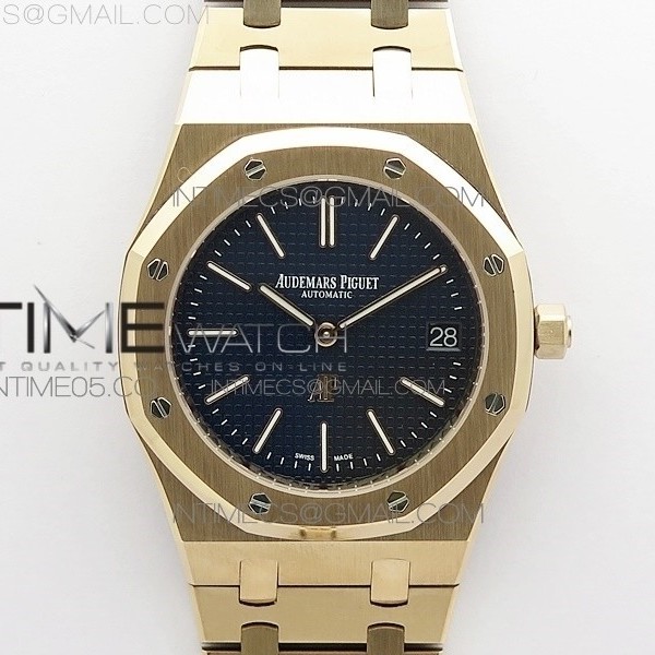 KZ공장 15202 로골 블루다이얼 Royal Oak 39mm 15202 RG KZF 1:1 Best Edition Blue Textured Dial on SS Bracelet A2121