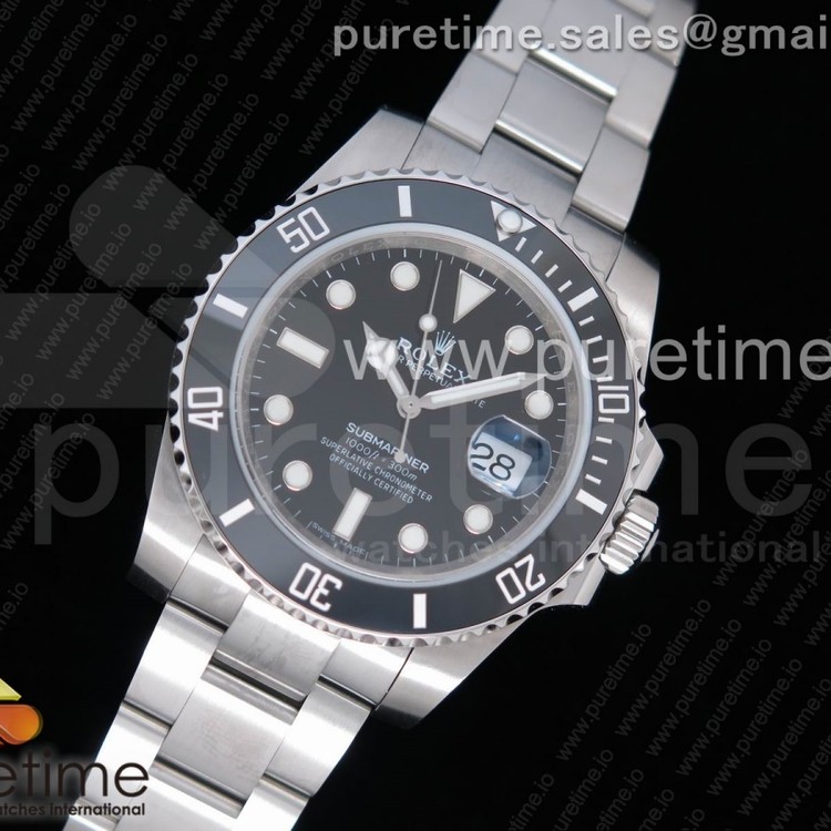 NAIL공장 롤렉스 서브마리너 블랙 Submariner 116610 LN Black Ceramic 904L on SS Bracelet SA3135