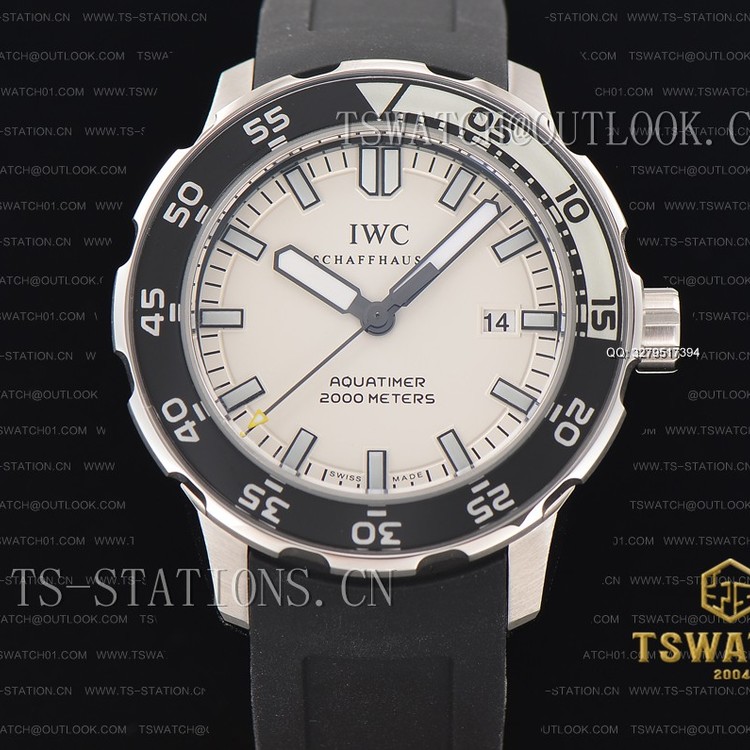 IWS공장 IWC 아쿠아타이머 46mm 화이트다이얼 러버스트랩 IW356802 Aquatimer 46mm White Dial IWSF 1:1 SS RU A2892