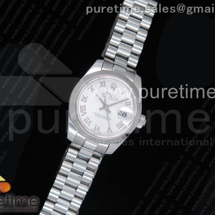 WF공장 롤렉스 데이저스트26 레이디즈 스틸 화이트다이얼 폴리싱베젤 프레지던트브레이슬릿 Datejust 26 Ladies SS White Dial Polished Bezel on SS President Bracelet