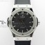 WW공장 클래식퓨전 42미리 블랙다이얼 거미스트랩 Classic Fusion 42mm SS WWF 1:1 Best Edition Black Dial On Black Gummy Strap Asian HB1112