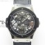 JB공장 클래식퓨전 스켈레톤다이얼 거미스트랩 Classic Fusion Tourbillion JBF SS Black dial Ceramic Bezel on Leather Strap HUB6010