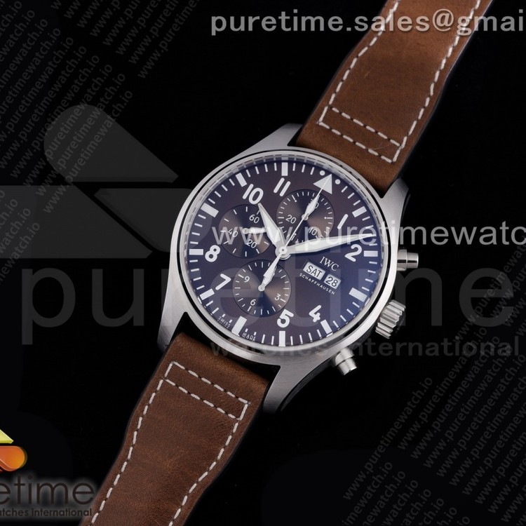 ZF공장 V2 파일럿 브라운다이얼 가죽스트랩 Pilot Chronograph IW377713 Brown Dial on Brown Leather Strap A7750 V2