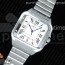 BV공장 까르띠에 산토스 2018 라지 스마트링크브레이슬릿 Santos de Cartier 40mm 2018 White Dial on SS SmartLinks Bracelet MIYOTA 9019