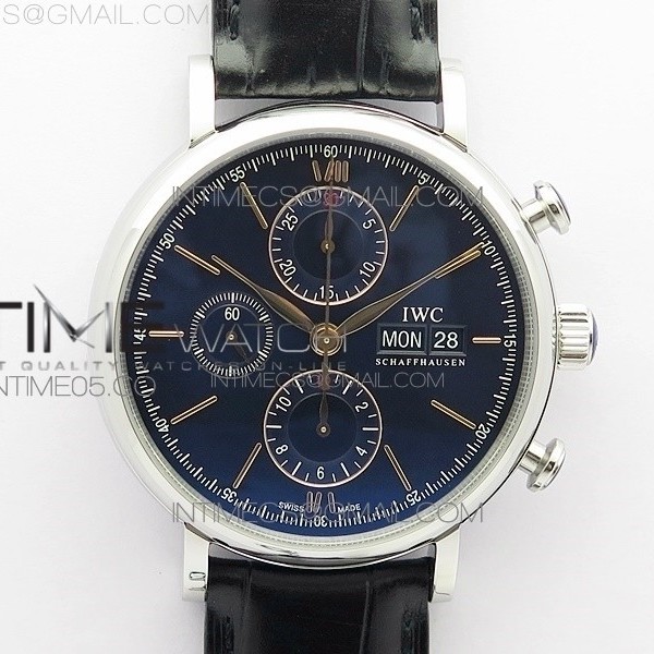 ZF공장 포르토피노 블루다이얼 가죽스트랩 Portofino IW391001 SS ZF 1:1 Best Edition Blue Dial on Black leather strap A7750