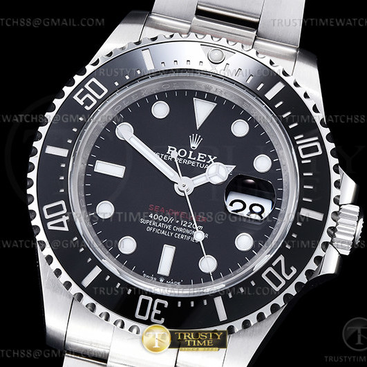 VS공장 롤렉스 씨드웰러 레드 스틸 블랙다이얼 브레이슬릿 Sea-Dweller 126600 VSF 1:1 Best Edition Black Dial On 904L SS Case and Bracelet VS3235