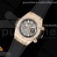 ZF공장 위블로 빅뱅 유니코 크로노그래프 로즈골드금통 블랙다이얼 러버스트랩 Hublot Big Bang Unico RG ZF 1:1 Best Edition Skeleton Dial on Black Rubber Strap A1280