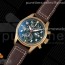 AZ공장 IWC 파일럿 크로노그래프 스핏파이어 브론즈케이스 그린다이얼 가죽스트랩 Pilot Chrono Spitfire IW387902 Bronze AZF 1:1 Best Edition Green Dial on Brown Leather Strap A7750