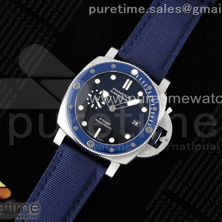 SB공장 파네라이 섭머저블 PAM1289 블루다이얼 블루나일론스트랩 SBF 1:1 Best Edition Blue Dial on Blue Nylon Strap P900 VS공장