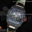 KV공장 V3 리차드밀 RM035-02 스켈레톤다이얼 러버스트랩 RM035-02 Skeleton Dial Red on Green Camouflage Rubber Strap MIYOTA8215 V3