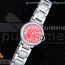 V6공장 까르띠에 발롱블루 28MM 스틸 레드다이얼 브레이슬릿 Ballon Bleu 28mm SS Red Dial on SS Bracelet Ronda Quartz