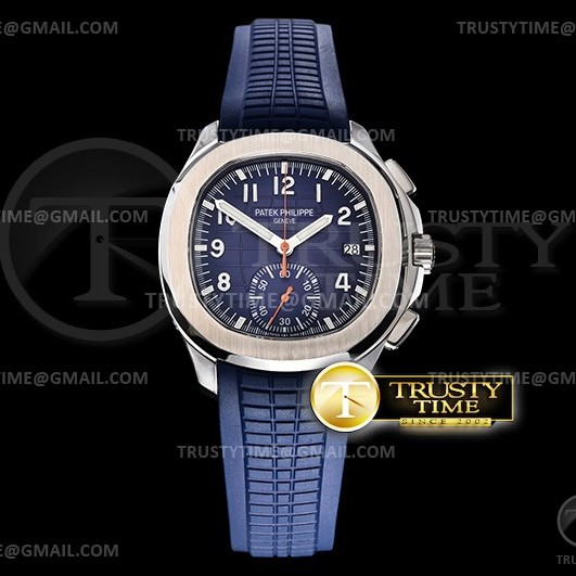 YL공장 파텍필립 아쿠아넛 크로노그래프 5968A 블루다이얼 러버스트랩 Aquanaut Chronograph 5968A SS/RU Blue YLF A7750