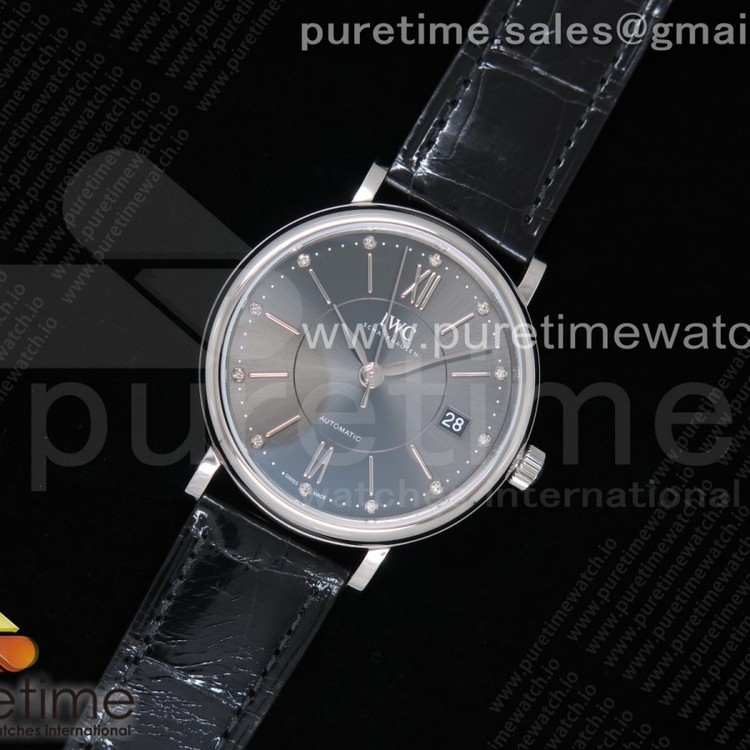 MF공장 IWC 포르토피노 37MM 그레이다이얼 악어스트랩 Portofino Automatic 37 SS Gray Dial on Black Crocodile Strap A35111