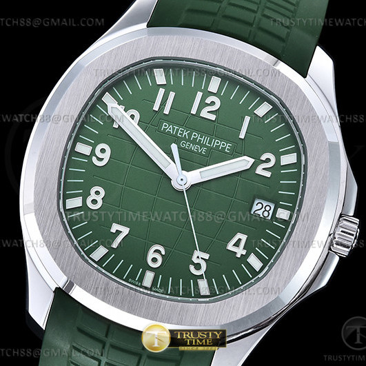 3K공장 파텍필립 아쿠아넛 5168 스틸 그린다이얼 러버스트랩 Aquanaut Ref.5168 SS/RU Green/Num 3KF V3 Asia 330