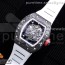 KV공장 RM055 V3 스켈레톤다이얼 러버 RM055 NTPT KVF Best Edition Skeleton Dial Red Crown on White Rubber Strap MIYOTA8215 V3