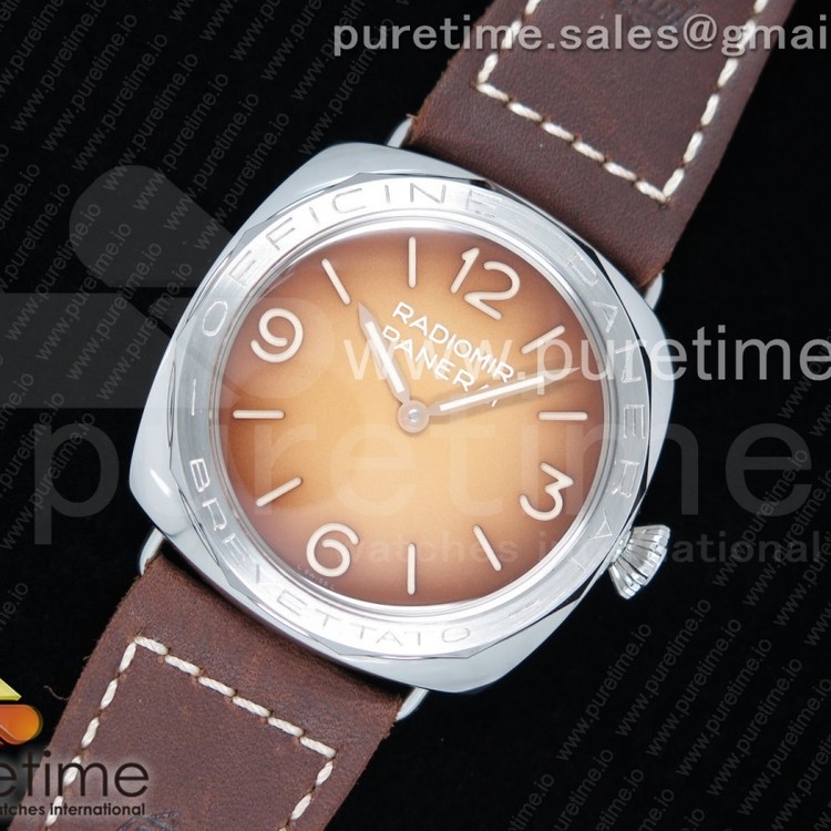 ZF공장 파네라이 PAM687 스틸 브라운다이얼 가죽스트랩 PAM687 Acciaio Brevettato Brown Dial on Brown Leather Strap P.3000 Super Clone