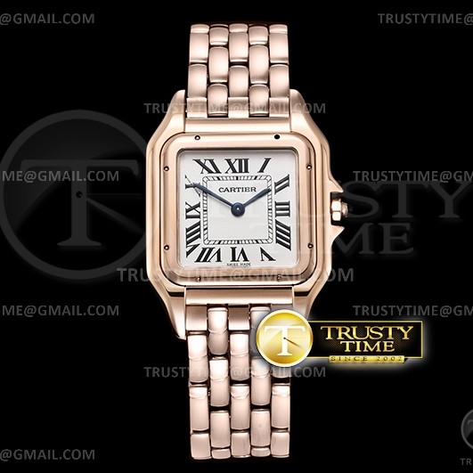 KOR공장 까르띠에 팬더 로즈골드 금통 화이트다이얼 Panthere De Cartier Ladies RG/RG Wht KOR Swiss Quartz