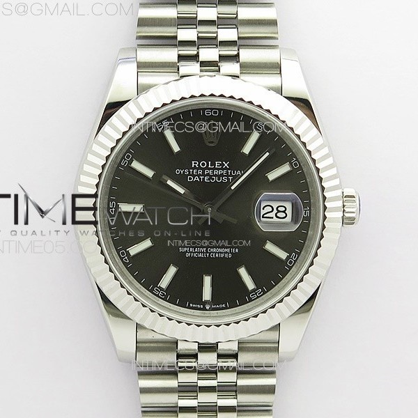 VR공장 롤렉스 데이저스트 41 그레이다이얼 3235 DateJust 41MM 126334 904L SS VRF 1:1 Best Edition Gray Dial Stick Markers on SS Jubilee Bracelet A3235