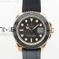 AR공장 롤렉스 요트마스터 에버로즈골드 YACHT-MASTER 116655 RG BLACK CERAMIC BEZEL ON OYSTERFLEX RUBBER STRAP SH3135