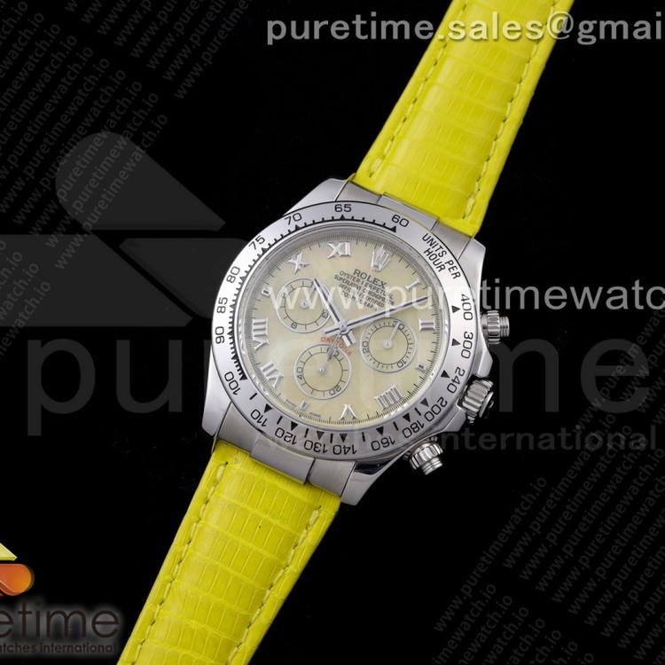 OX공장 데이토나 옐로우다이얼 가죽스트랩 Daytona 116519 Yellow Dial on Yellow Leather Strap A7750