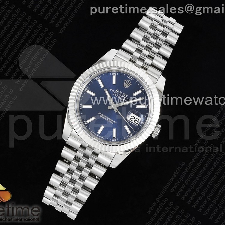 JD공장 롤렉스 데이저스트 41 스틸 블루다이얼 플루티드베젤 주빌레브레이슬릿 DateJust 41 126334 JDF 1:1 Best Edition 904L Steel Blue Dial on SS Jubilee Bracelet VR3235