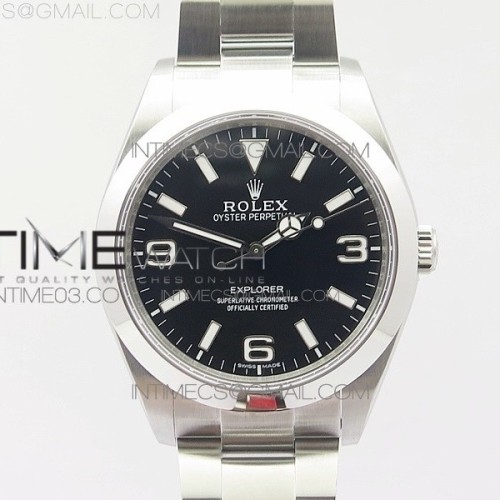 BP공장 롤렉스 904L 익스플로러1 스틸 블랙다이얼 브레이슬릿 EXPLORER I 214270 39MM BLACK DIAL 904L SS CASE AND BRACELET A2824