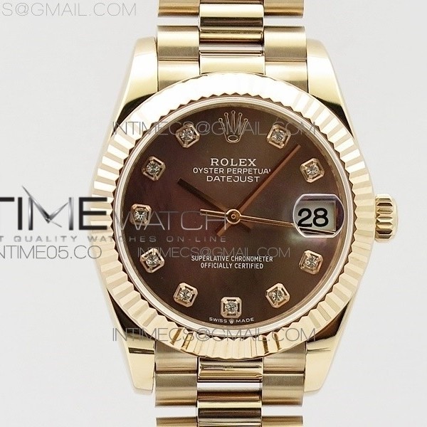 BP공장 롤렉스 데이저스트 31 로즈골드금통 자개다이얼 브레이슬릿2813 Datejust 31mm 278275 RG MOP Gray Crystal Markers Dial on RG President Bracelet