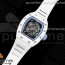 KV공장 V3 RM055 세라믹 스켈레톤다이얼 러버 RM055 White Ceramic KVF Best Edition Skeleton Dial Blue on White Rubber Strap MIYOTA8215 V3