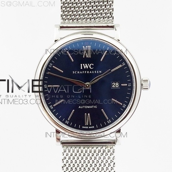 MK공장 V3 IWC 포르토피노 IW356501 스틸 블루다이얼 브레이슬릿PORTOFINO IW356501 SS BLUE DIAL ON SS BRACELET MIYOTA 9015