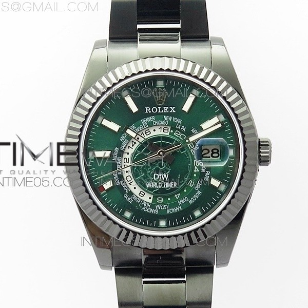 WW공장 스카이듀엘러 DLC 블랙다이얼 브레이슬릿 Sky-Dweller DLC WWF Gray Dial on DLC Bracelet A2813 to 9001