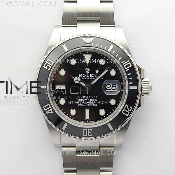 C+공장 롤렉스 서브마리너 41 블랙데이트 스틸 블랙다이얼 브레이슬릿 Submariner 126610 LN Black Ceramic Bezel 904L Steel C+F 1:1 Best Edition Black Dial On 904L Bracelet VR3235 씨플러스