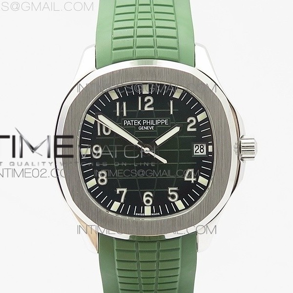 MP공장 파텍필립 아쿠아넛 점보 스틸 그린다이얼 그린러버스트랩 AQUANAUT JUMBO SS GREEN DIAL ON GREEN RUBBER STRAP A2824 TO PP324CS