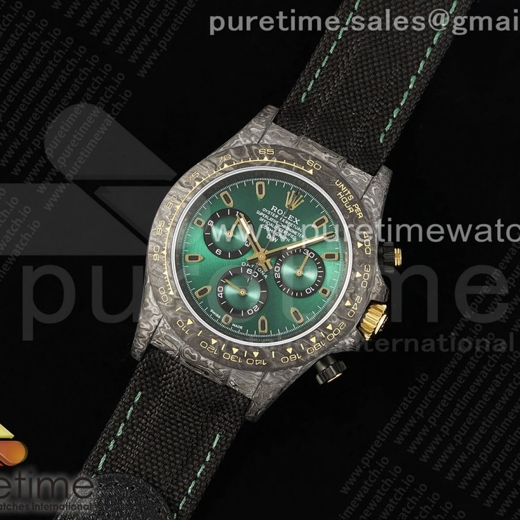 DIW공장 롤렉스 데이토나 DIW 카본케이스 그린다이얼 나일론스트랩 Daytona DIW Carbon/YG Case and Bezel DIWF Edition Green Dial on Black Nylon Strap A7750