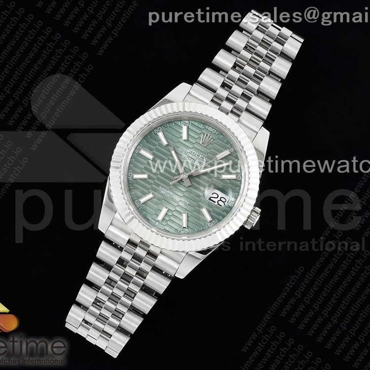 JD공장 롤렉스 데이저스트 41 스틸 그린플루티드다이얼 플루티드베젤 쥬빌레브레이슬릿 DateJust 41 SS JDF 904L Steel Green Fluted Dial Stick Markers on Jubilee Bracelet VR3235 V2