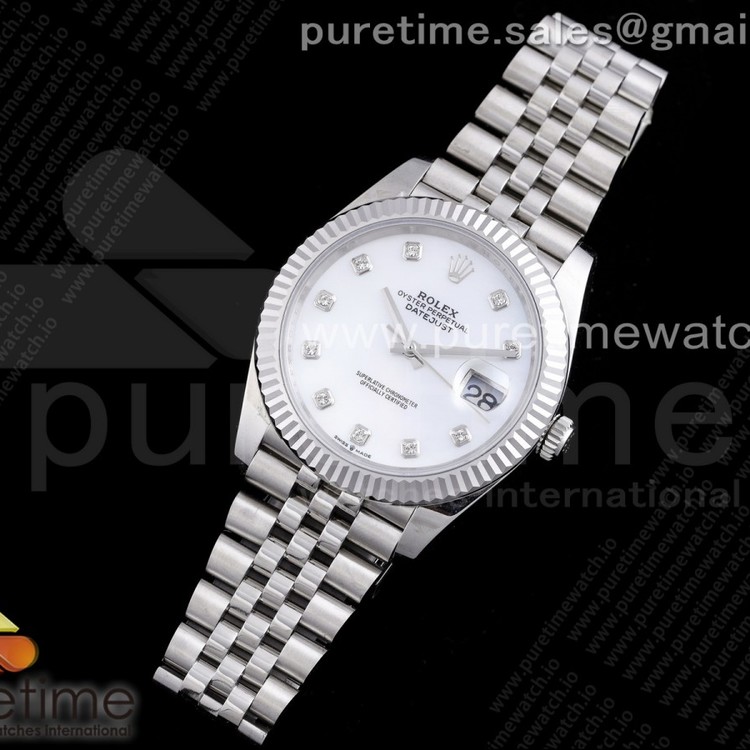 RE공장 롤렉스 데이저스트 41 화이트다이얼 브레이슬릿 New DateJust 41 126334 SS White Dial Diamonds Markers on Jubilee Bracelet A3235 Clone