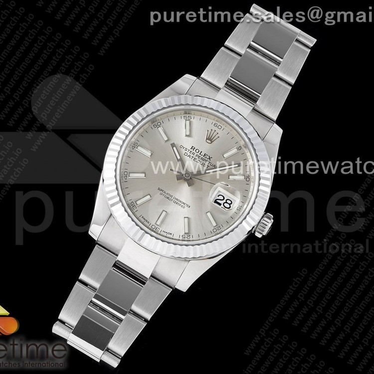 VS공장 롤렉스 데이저스트 41 스틸 실버다이얼 플루티드베젤 오이스터브레이슬릿 DateJust 41 126334 904L SS VSF 1:1 Best Edition Silver Dial on Oyster Bracelet VS3235