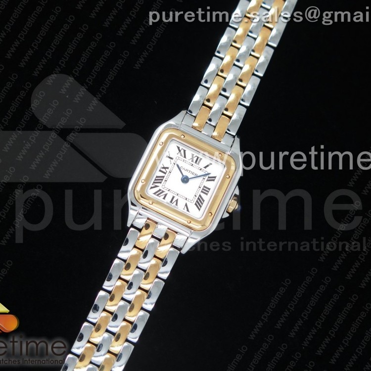 K11공장 까르띠에 팬더 레이디즈 22 옐로우골드콤비 화이트다이얼 브레이슬릿 Panthère Secrete Ladies 22mm SS/YG White Dial on SS/YG Bracelet Ronda Quartz