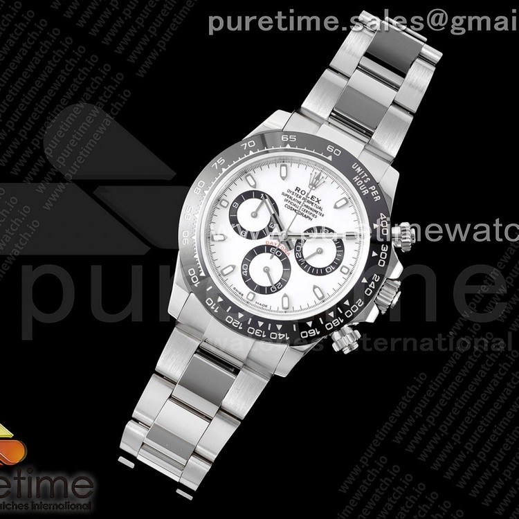 EW공장 롤렉스 세라믹 데이토나 화이트다이얼 브레이슬릿 Daytona 116500 EWF 1:1 Best Edition 904L Steel White Dial on SS Bracelet A7750