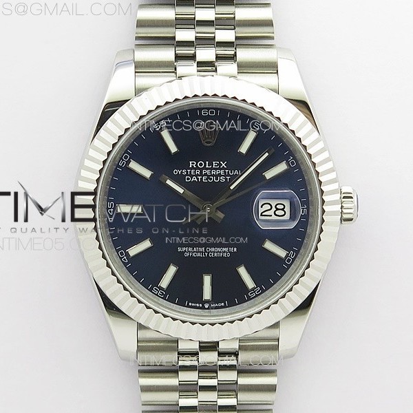 VR공장 롤렉스 데이저스트 41 블루다이얼 3235 DateJust 41MM 126334 904L SS VRF 1:1 Best Edition Blue Dial Stick Markers on SS Jubilee Bracelet A3235