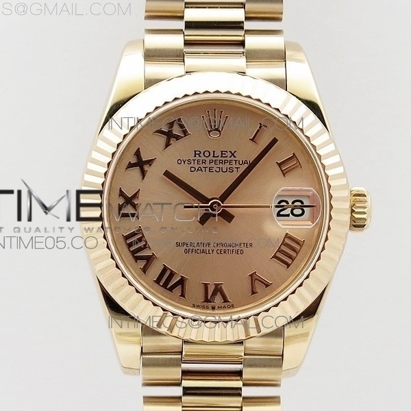 BP공장 롤렉스 데이저스트 31 로즈골드금통 로즈골드다이얼 브레이슬릿2813 Datejust 31mm 278275 RG RG Roman Markers Dial on RG President Bracelet