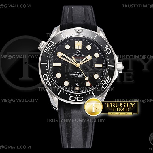 OM공장 오메가 씨마스터 다이버 300M 007 제임스본드 러버스트랩 Seamaster 300m James Bond 007 2019 SS/RU OMF A8800