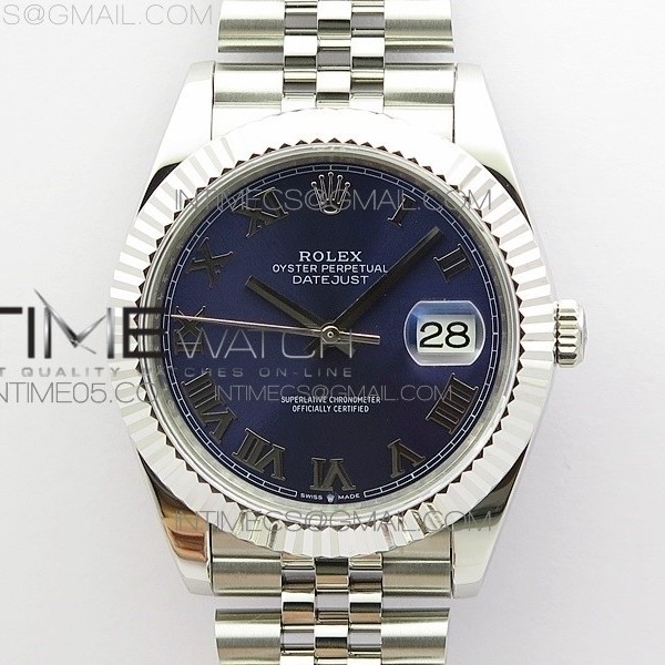 BP공장 롤렉스 데이저스트 41 블루다이얼 브레이슬릿3235 DateJust 41 126334 SS New Version Blue Roman Markers Dial on Jubilee Bracelet