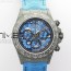 OM공장 데이토나 DIW 카본 나일론스트랩 4130 Daytona DIW Carbon OMF Best Edition Light Blue Dial on Light Blue Nylon Strap A4130