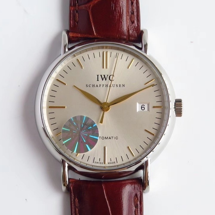 TW공장 IWC 포르토피노 IW3563 스틸 그레이다이얼 골드인덱스 가죽스트랩