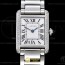 K11공장 까르띠에 탱크 머스트 스몰 스틸 다이아몬드베젤 화이트다이얼 브레이슬릿 CAR0549B - Cartier Tank Must Small Dia SS/SS Wht K11 Sw Qtz