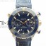 OM공장 오메가 씨마스터 크로노그래프 로즈골드콤비 블루다이얼 가죽스트랩 SEAMASTER PROFESSIONAL CHRONO SS/RG BLUE CERAMIC BLUE DIAL ON BLACK GUMMY STRAP A9300