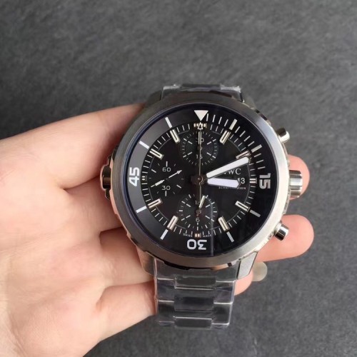 V6공장 IWC 아쿠아타이머 크로노그래프 블랙다이얼 브레이슬릿