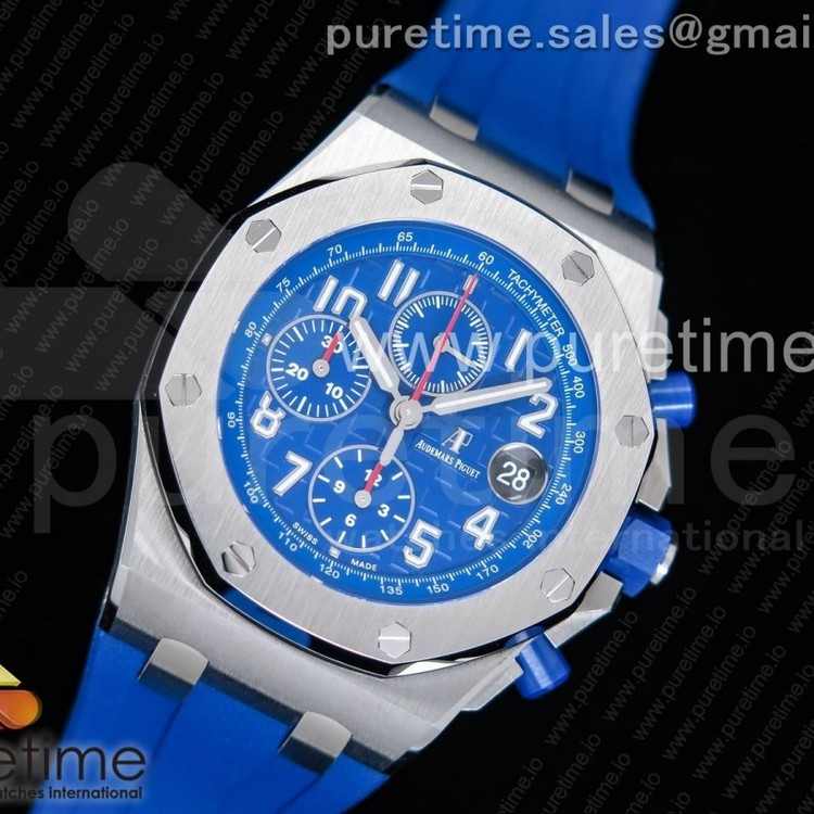 JF공장 오데마피게 로얄오크오프쇼어 44MM 2018SIHH출품작 인디고블루 Royal Oak Offshore 2018 SIHH Indigo Blue Blue Rubber Strap A3126